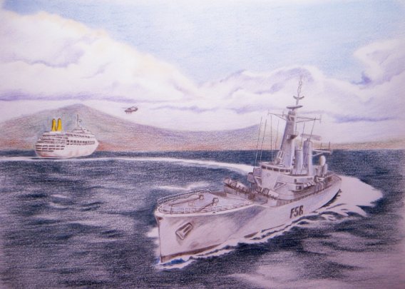 Hms Argonaut In The Falklands By Boldy