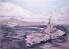 Hms Argonaut In The Falklands